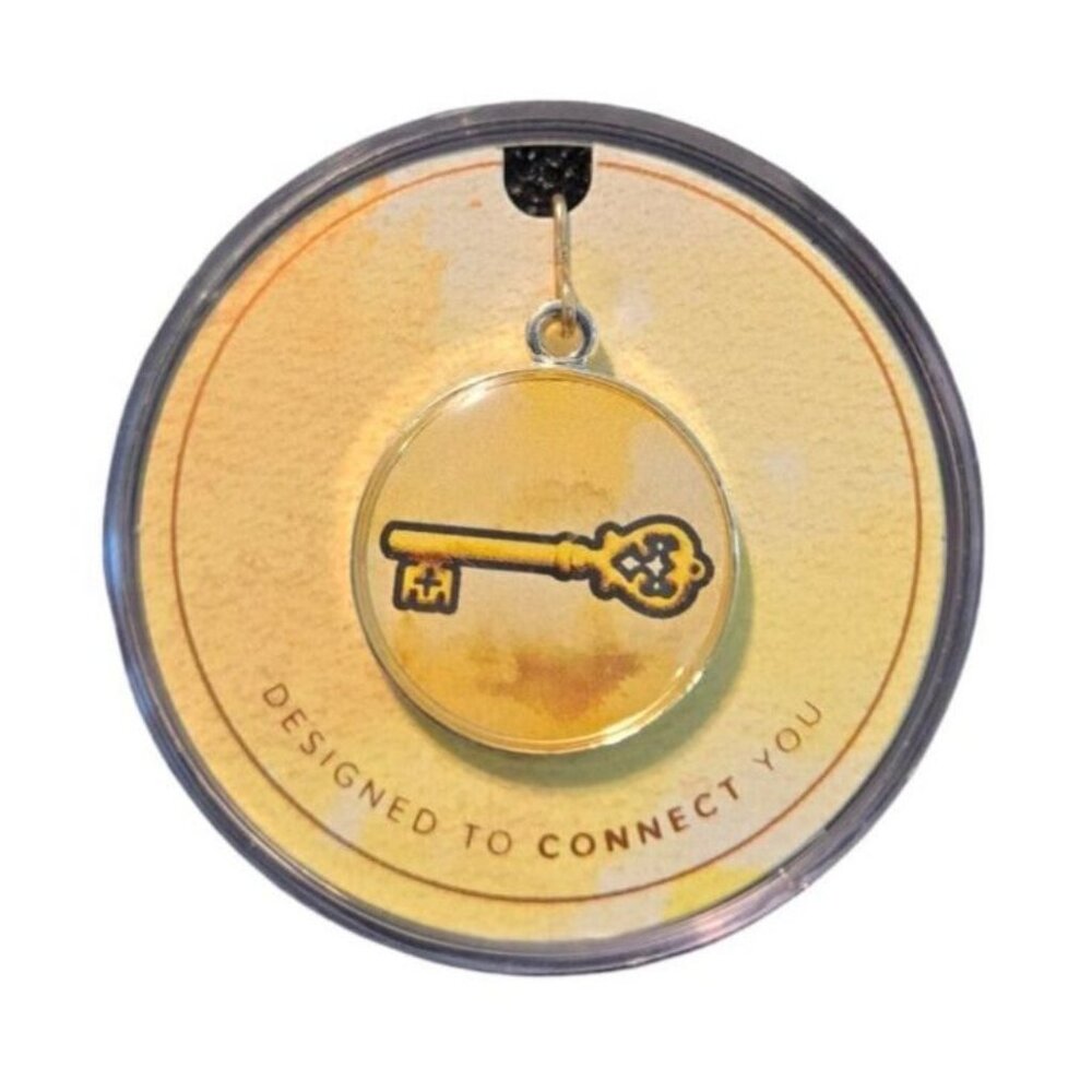 Alex And Ani 2016 Enamel Skeleton Key Pendant 925 Silver Hook Charm NEW